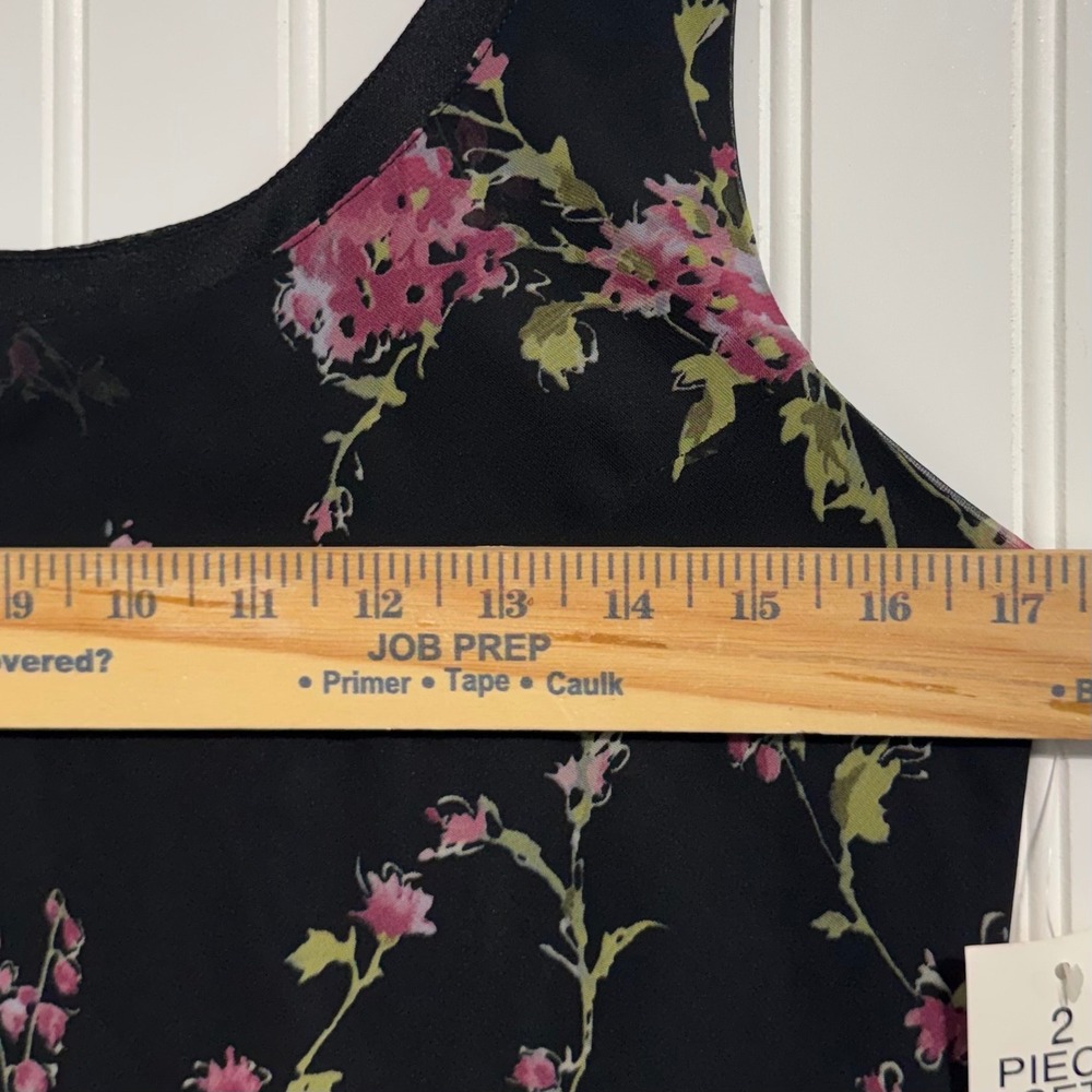 NWT VTG 90s Positive Attitude Sheer Floral Slip Dress 10 Whimsigoth Fairy Y2K - Picture 4 of 7